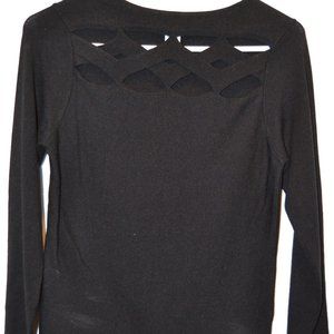 Sexy black collarbone cut outs sweater by quickreflex Size Medium EUC